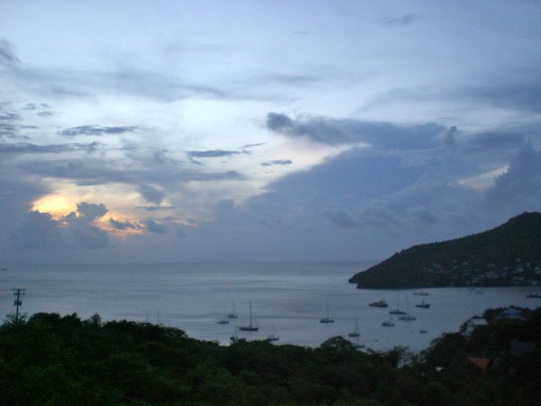 Sunset over Admiralty Bay