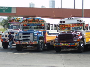 Panama City's technicolor bus fleet