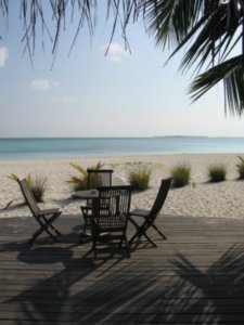 view from beach villa