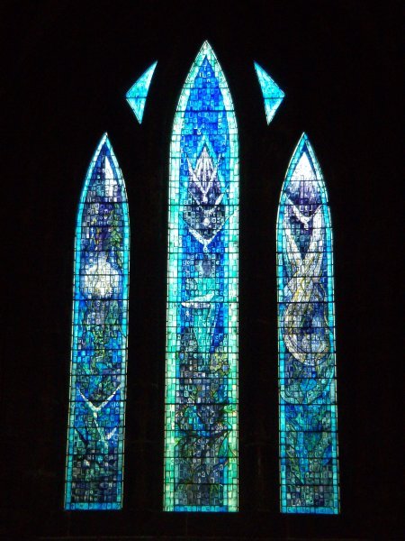 massive stained glass window