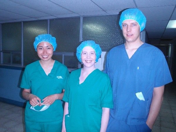 The Bio-med team, ready for surgery.
