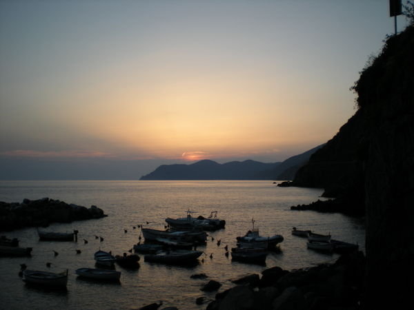 Sunset on the Italian Riviera