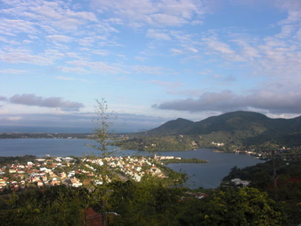 A view of the lake and Joaquina beach in the distance