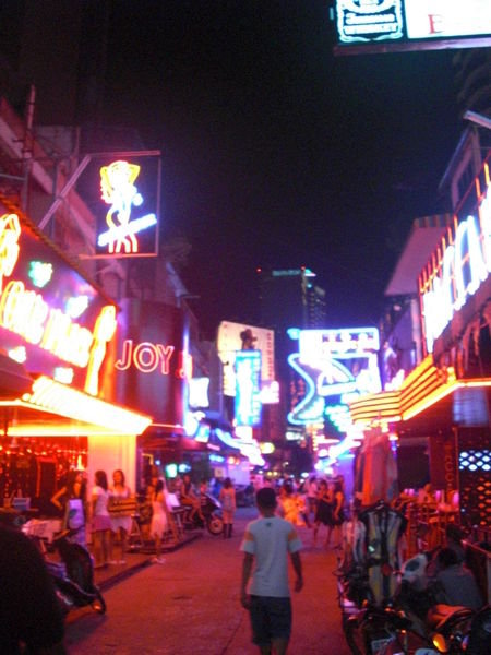 Bangkok's version of the "Red Light District" - She-males and all!