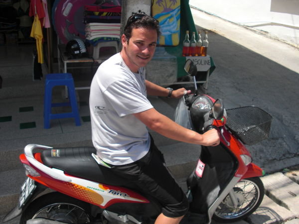 Everyone rides mopeds to get around because they are so cheap.  This baby cost me $25 for 4 days!