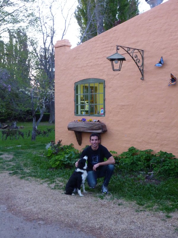 Jeff with the estancia dog