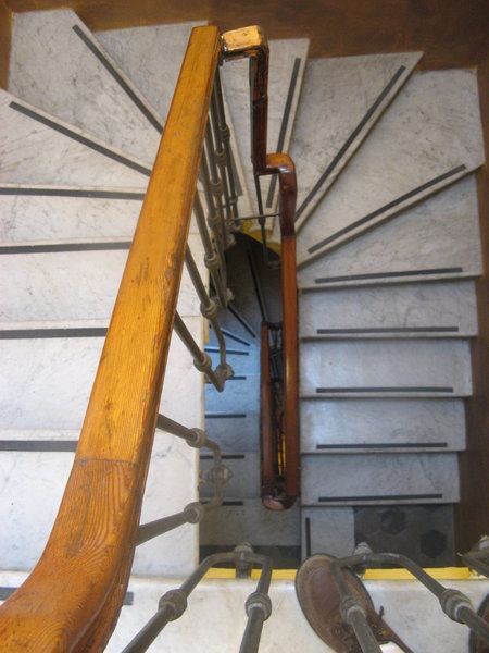 Looking down stairwell of Residenza Canali