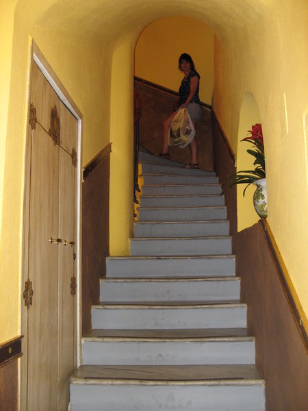 The start of the stairs to our room