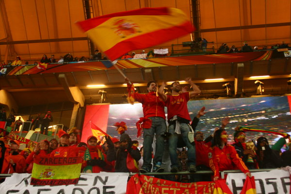 Spain Fans Celebrating