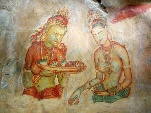 Sigiriya rock painting
