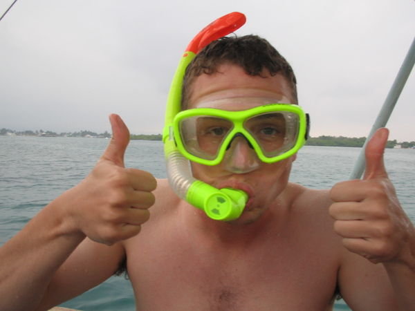ryan in his snorkeling gear