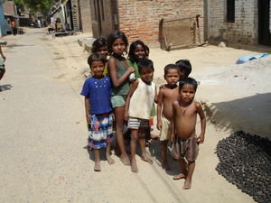 Kids in village near Varanasi