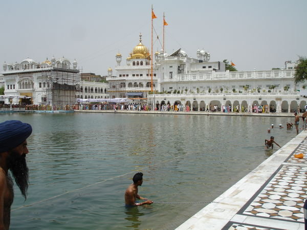 Bathing in the Lake at The Golden Temple