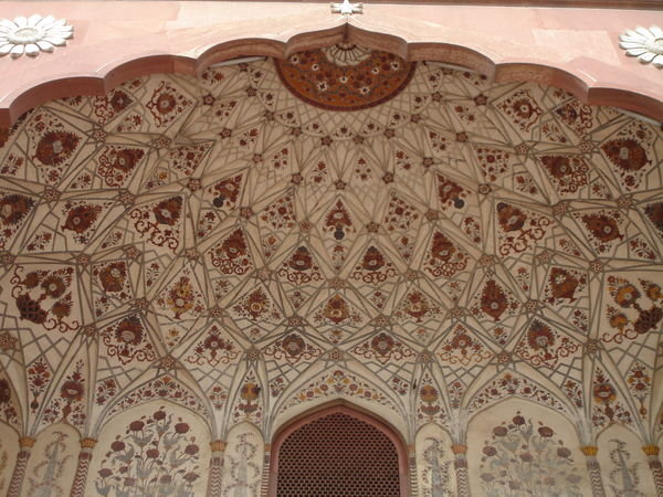 Ceiling of entrance way to Badshahi Mosque