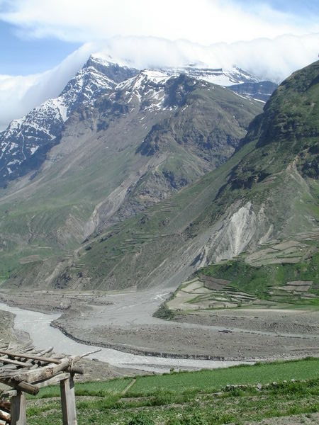 River flowing through the valley