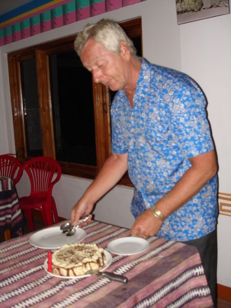 Russell with his Birthday cake