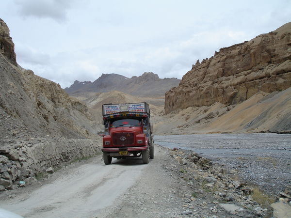 One of the big lorries we met on the small roads