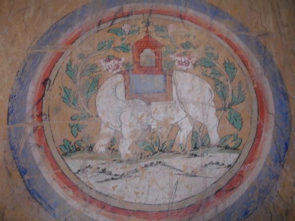 Old mural in Leh Palace