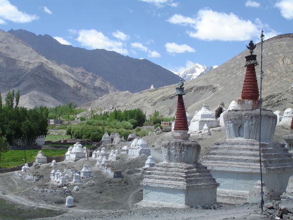 Stupas near Stok Palace