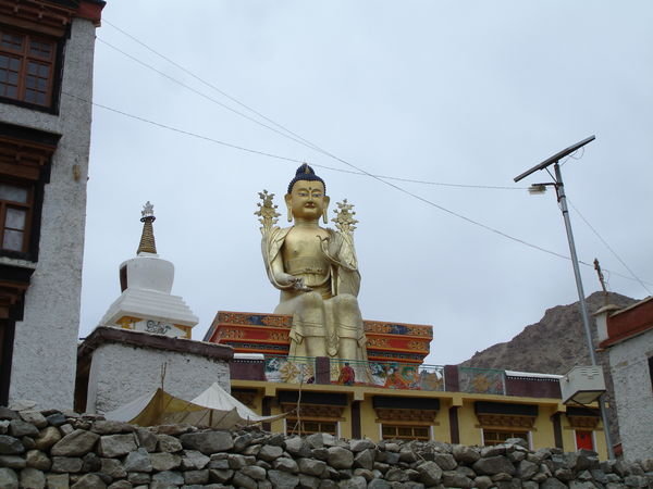 Giant sitting Buddha at Likir Monastery