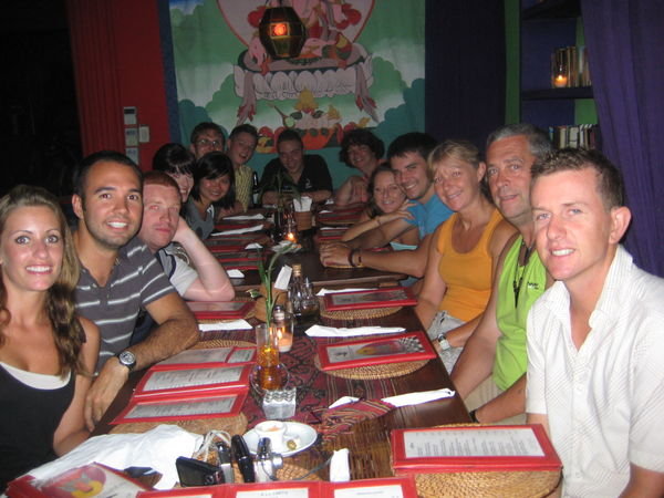A group dinner in Granada
