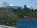 The snow-topped mountains of the Tongariro National park