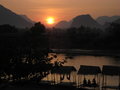 The sun sets over the Mekong Delta