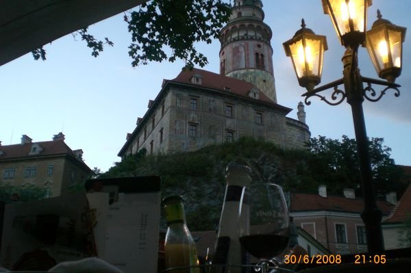Dinner by the castle