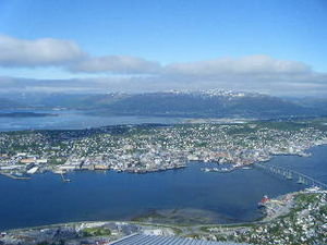 Tromso from the cable car lookout