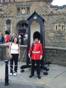 Obligatory photo with the guard at the castle
