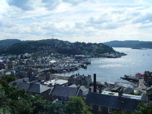 View of Oban from the folley