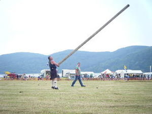 Caber tossing!