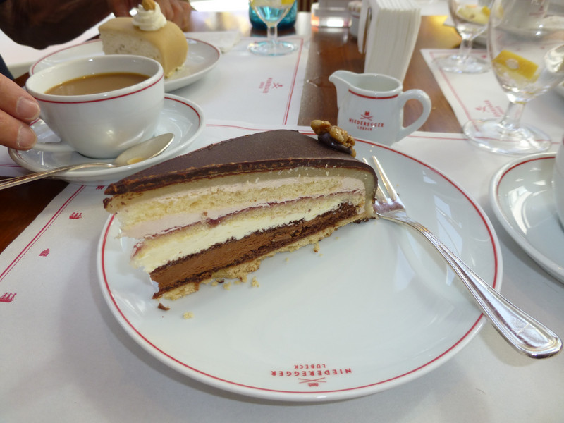 The Most Amazing Kaffee und Marzipan Kuchen at Niederegger