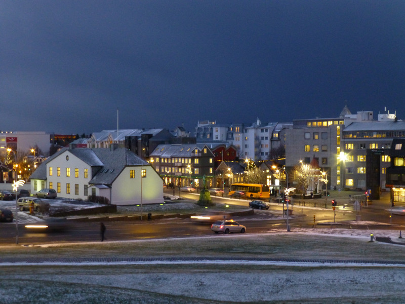 Reykjavik in the Fading Light of Day 
