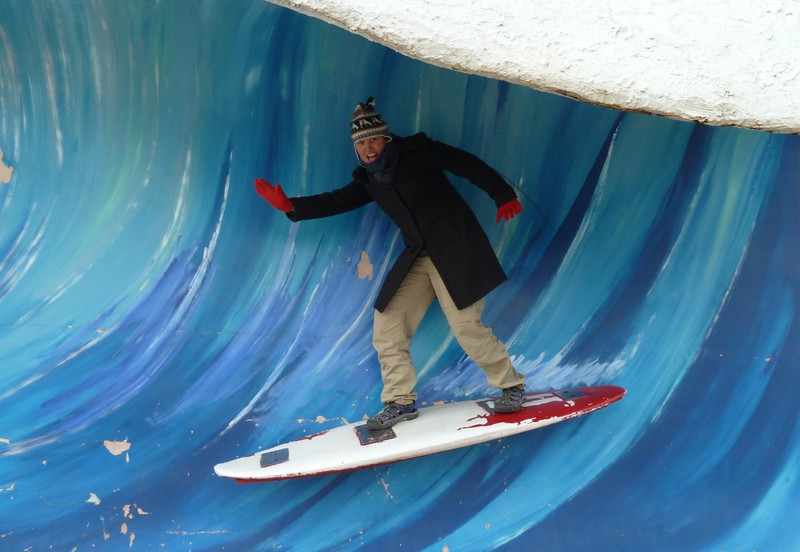 Ever Tried Surfing While Wearing Winter Clothes?