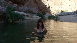 Me in the swimming area of Wadi Shab