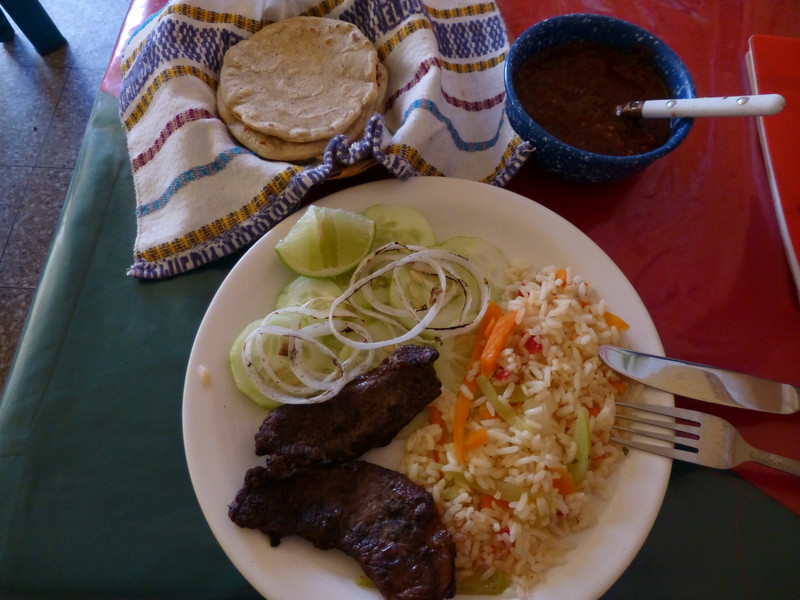 First meal in Guatemala