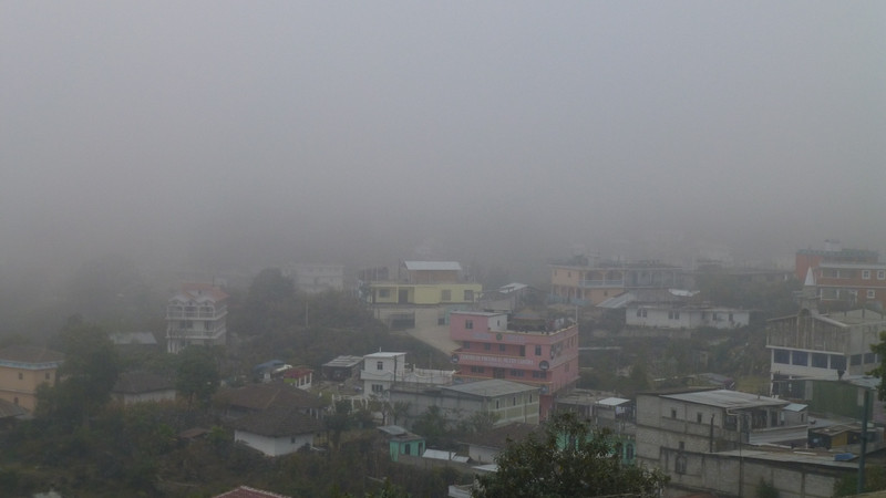 Todos Santos in total fog