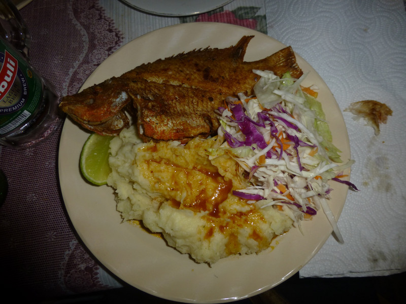 Fried Snapper and fixin's