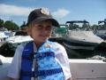 Nathan on the boat