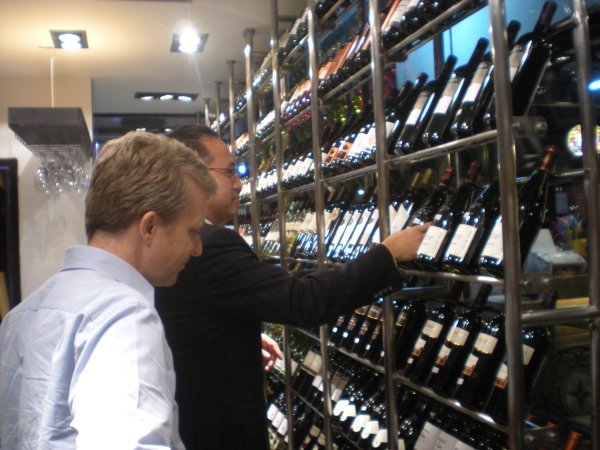 picking out our wine