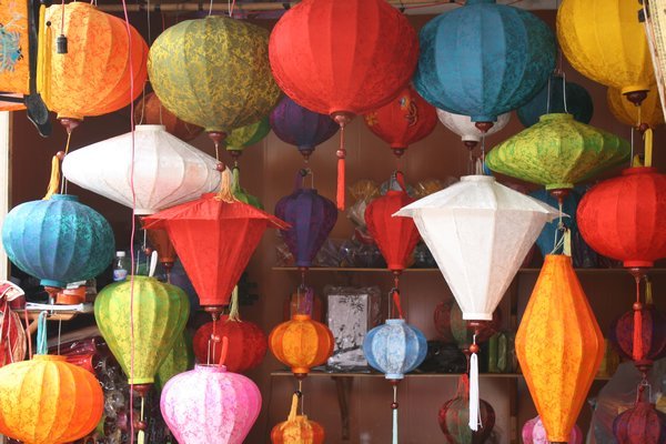 lanterns in many colors