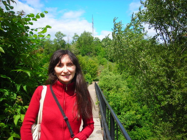 Sveta on the footpath