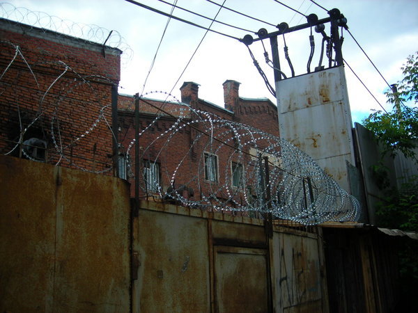 firehouse with razor wire