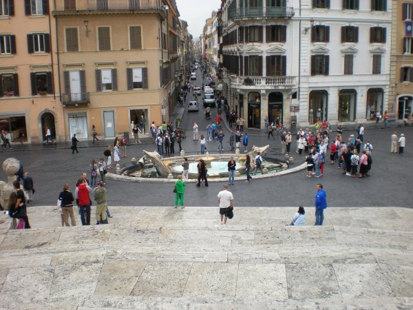 View of Piazza from Spanish Steps