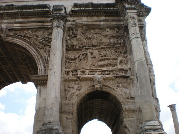 Up close to one of the arches.  Kind of ruined now.
