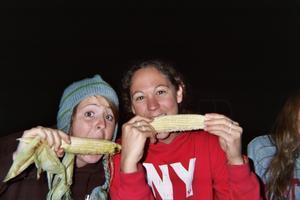 Kel & I chowing down on some yummy corn