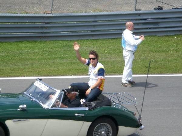 Fernando in the Drivers Parade