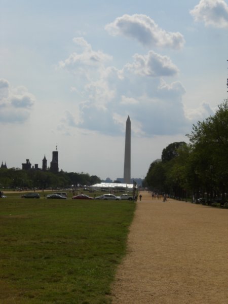 Looking down the National Mall to the Washington Monument