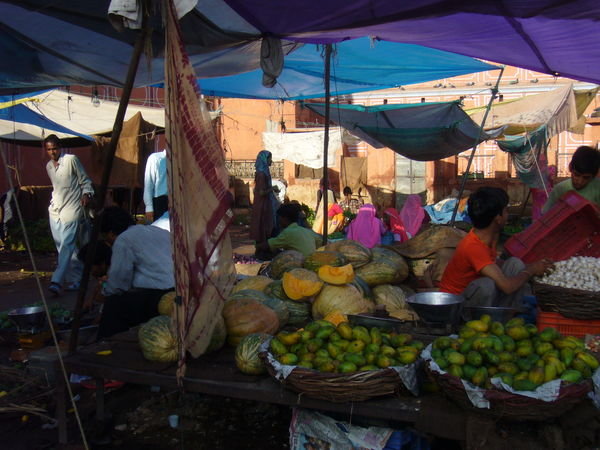 Market on the West wall of the Pink City